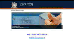 Desktop Screenshot of comisionelectoral.uaz.edu.mx