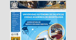 Desktop Screenshot of odontologia.uaz.edu.mx