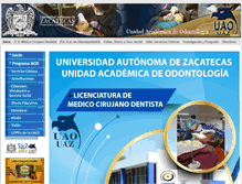 Tablet Screenshot of odontologia.uaz.edu.mx