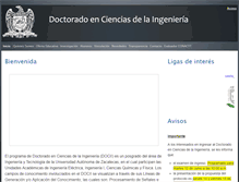 Tablet Screenshot of docii.uaz.edu.mx